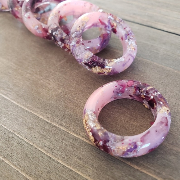 Enchanted Garden Resin Ring Real Flower Ring - Picture 8 of 10